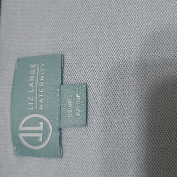 💲1️⃣ Liz Lange Maternity Light Blue Knit Cardigan Cotton/Rayon Blend Sz Small - Picture 6 of 8